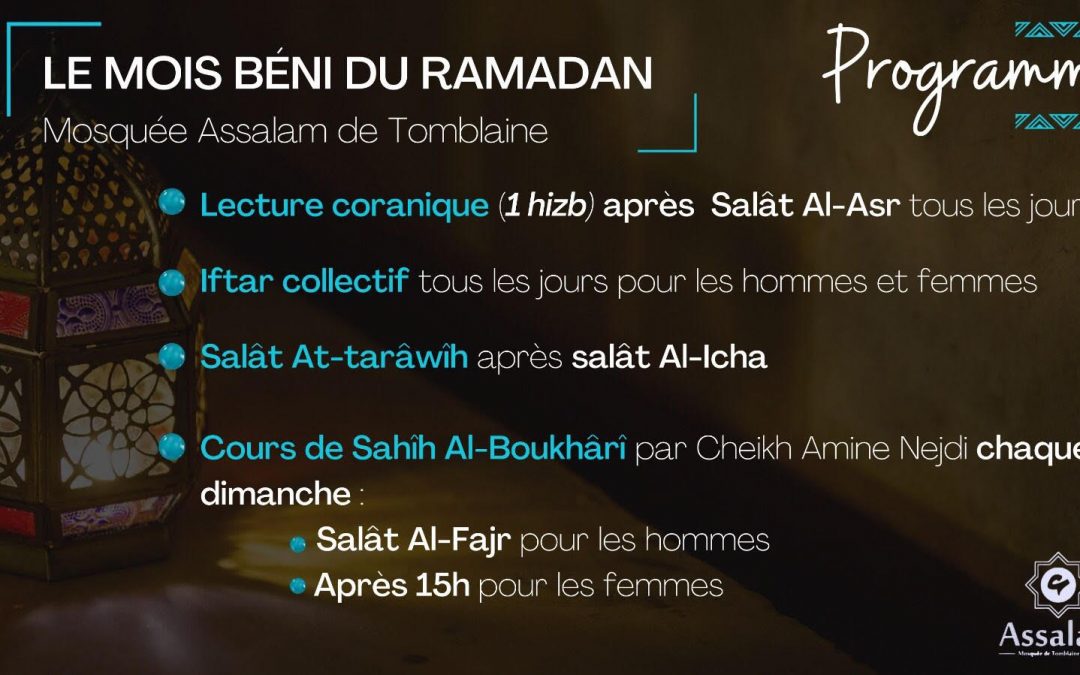 Programme du mois du Ramadan
