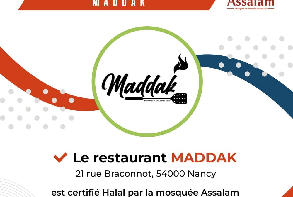 Nouveau restaurant certifié : MADDAK à Nancy